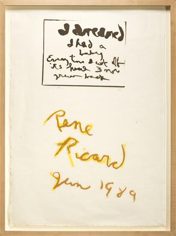 RENÉ RICARD (1946-2014) I Dreamed.